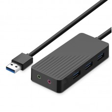 HUB USB Type-A à 3 ports USB 3.0 Type-A avec audio( 1m )